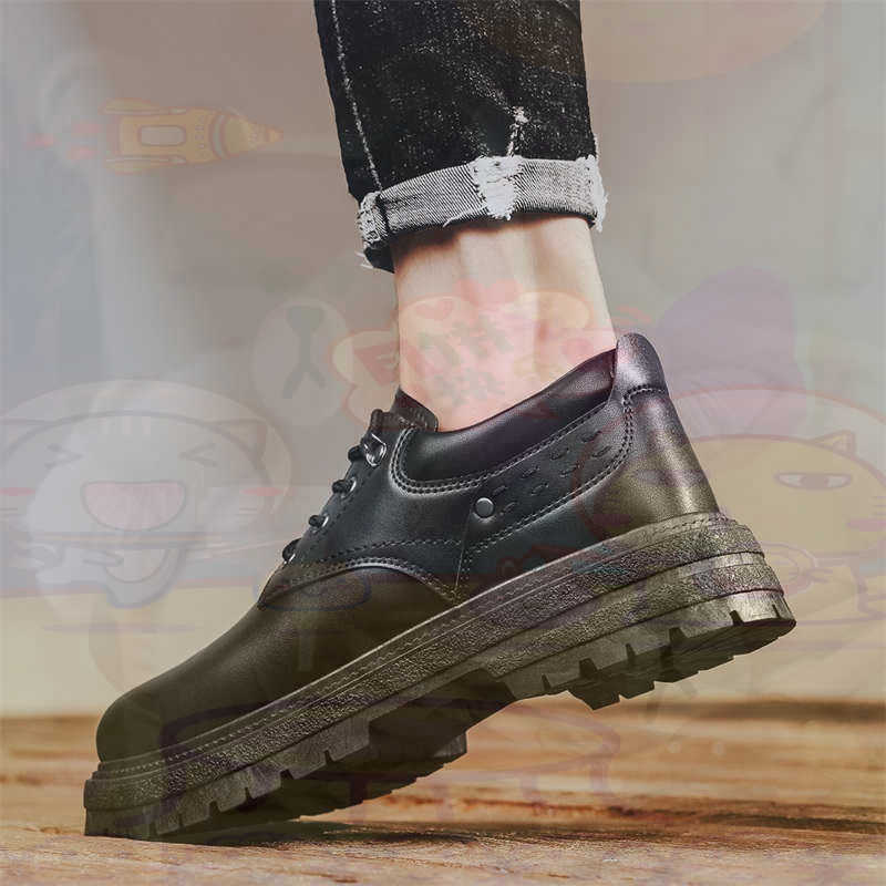 Outdoor Sport Use Class - Dunkles Naturleder, modische Turnschuhe, Tennis-Herren-Turnschuhe, modische
