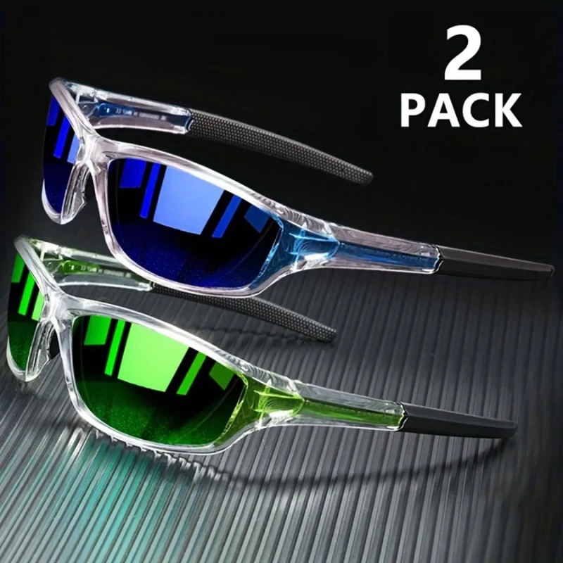 Outdoor Sport Gear - 1/2 Stück Sportsonnenbrille für Männer Leichte