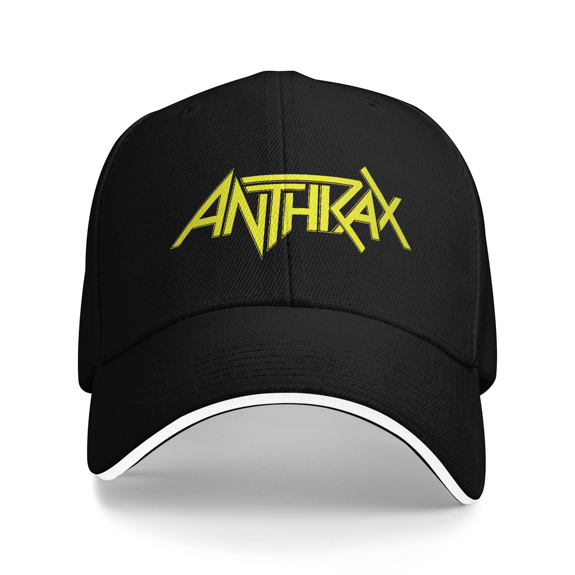 Outdoor Sport Logo - Anthrax Anthrax Yellow Logo Sonnen-Baseballkappe, Sommer-Fitted-Retro-Hip-Hop-Hüte