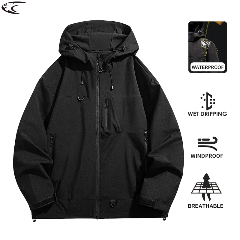 Outdoor Sport Waterproof Jacket - LNGXO Unisex wasserdichte Windjacke für Outdoor-Sport,