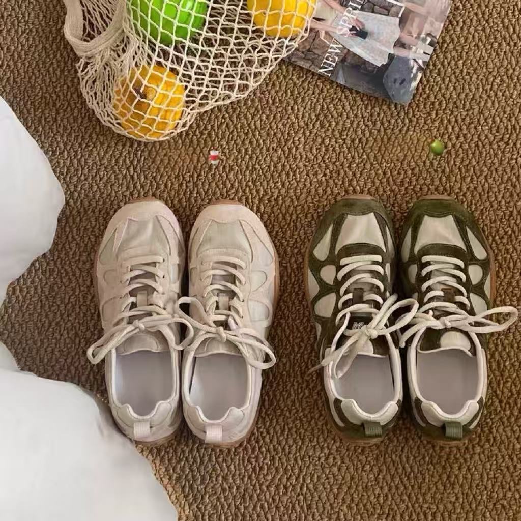 Vintage Patchwork-Schnürsneake – Outdoor Sports Shoes Bewertung und Preis